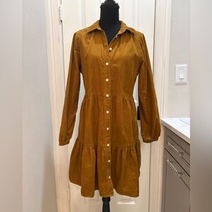 J. Crew color “Golden Brandy” Long Sleeve Dress